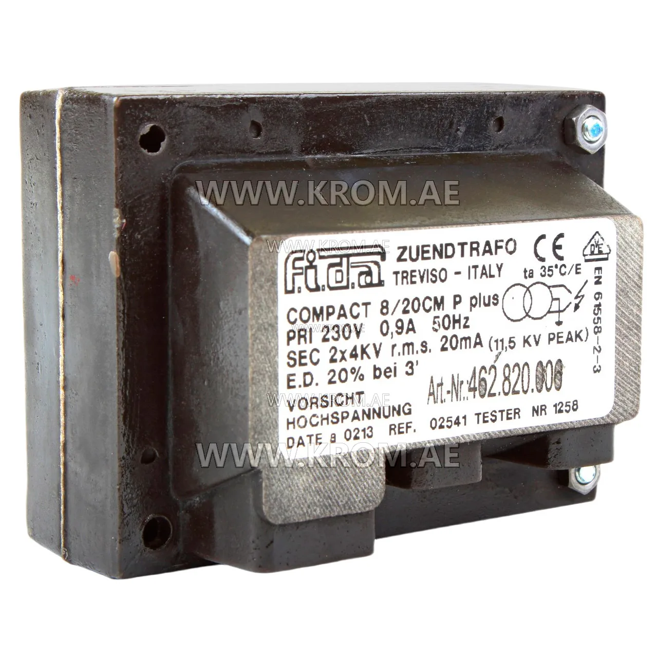 Fida 8/20CM P compact ignition transformer
