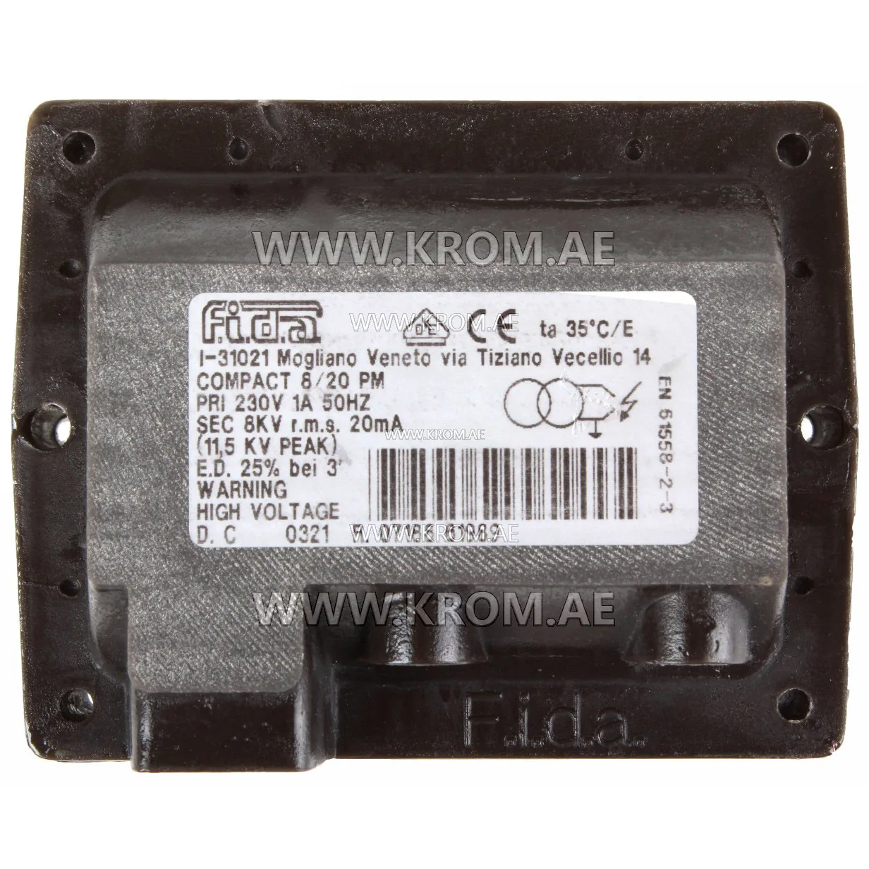 Fida 8/20PM compact ignition transformer