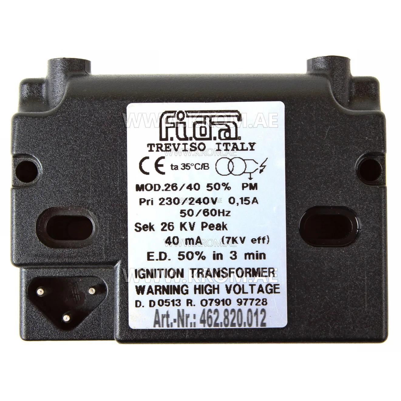 Fida 26/40 ignition transformer
