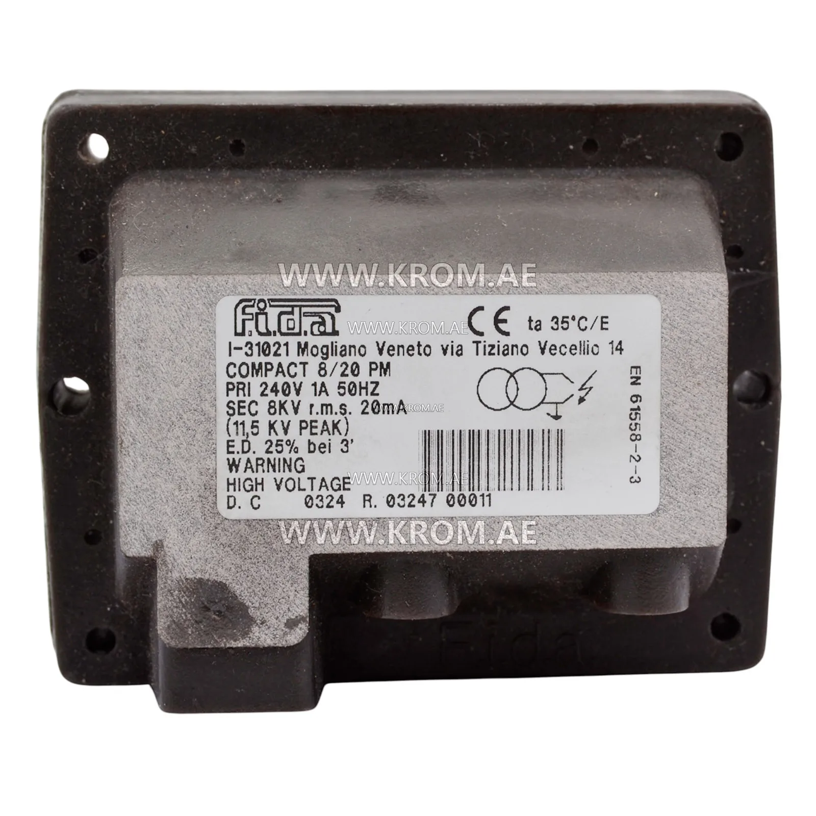 Fida Compact 8/20 PM 25% ignition transformer