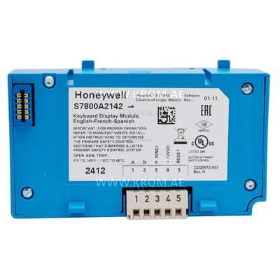 Honeywell S7800A2142 4-line LCD display EN, FR, SP