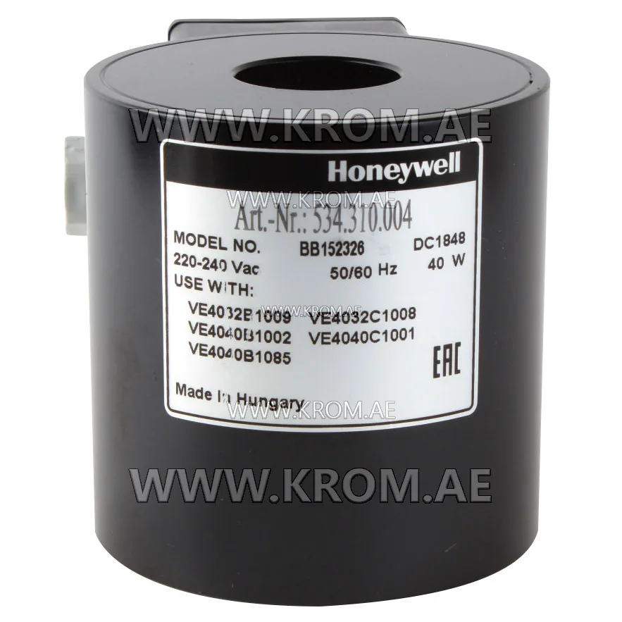 Honeywell BB152326 coil for VE4032/4040 valves, 220-240V
