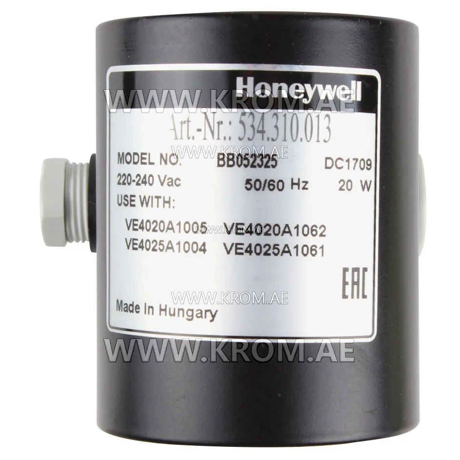 Honeywell BB052325 coil for VE4020/25 valves, 220-240V