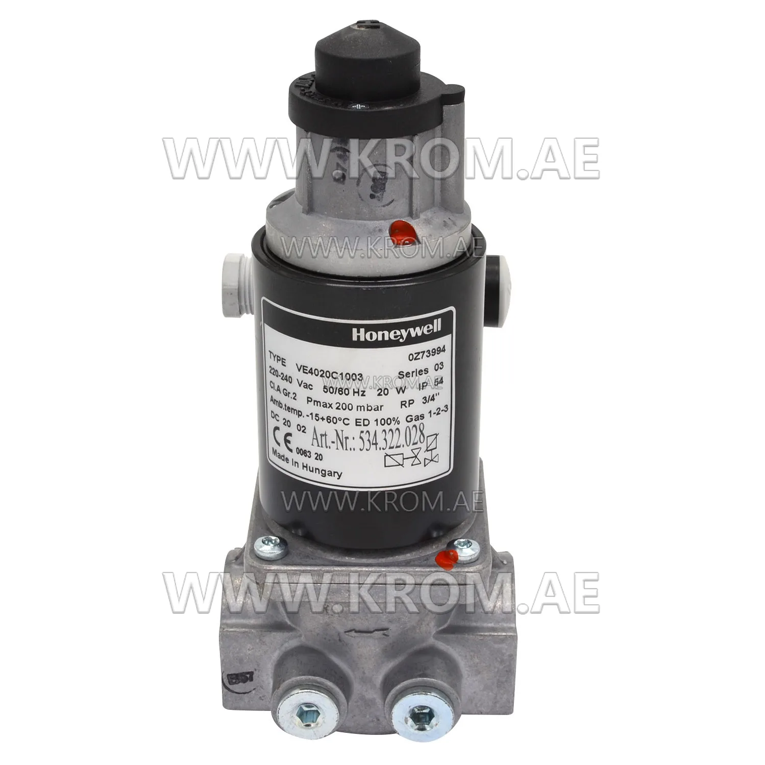 Honeywell VE4020C1003 solenoid valve 3/4"