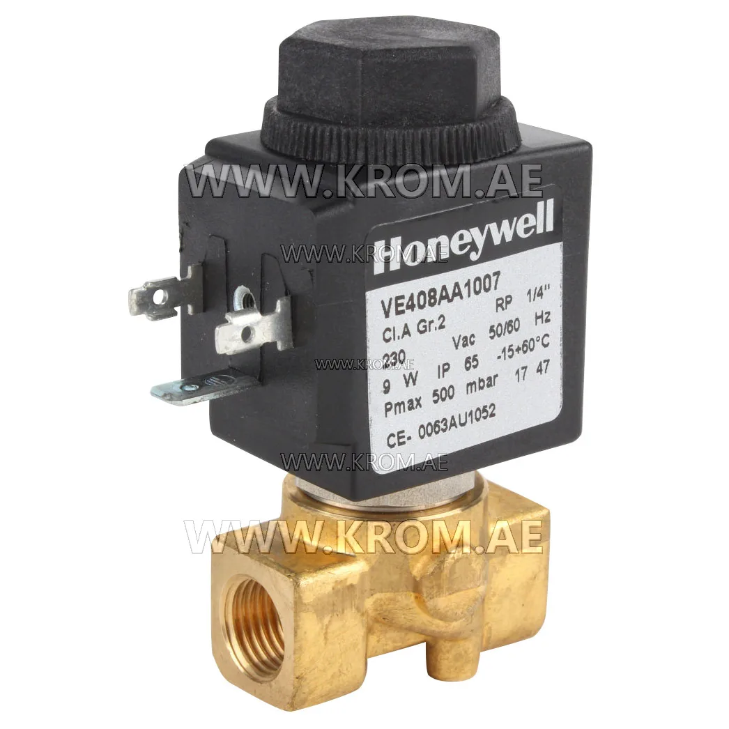 Honeywell VE408AA1007 solenoid valve 1/4" 500 mbar