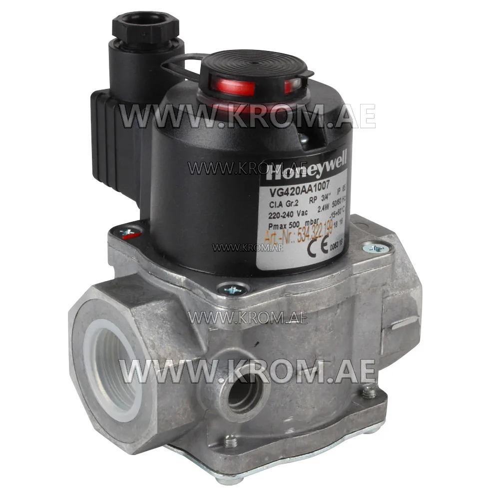 Honeywell VG420AA1007 semi auto valve RP3/4"