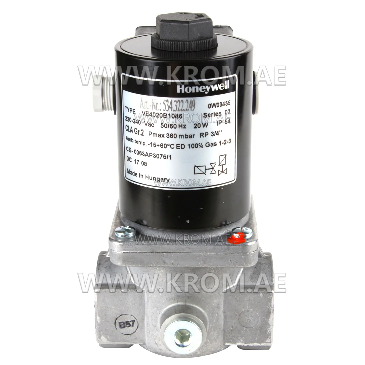 Honeywell VE4020B1046 solenoid valve 3/4"