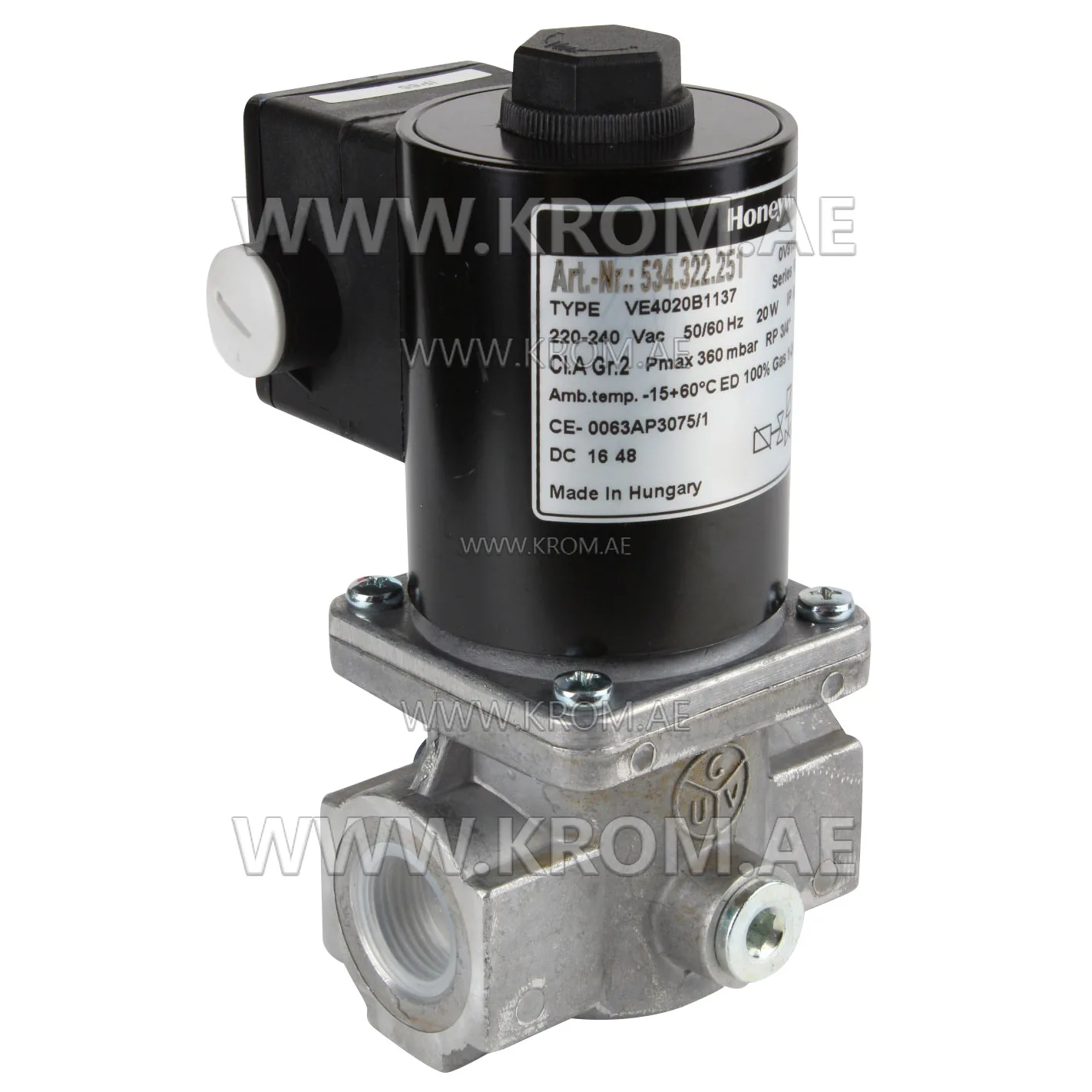 Honeywell VE4020B1137 servo gas valve DN20