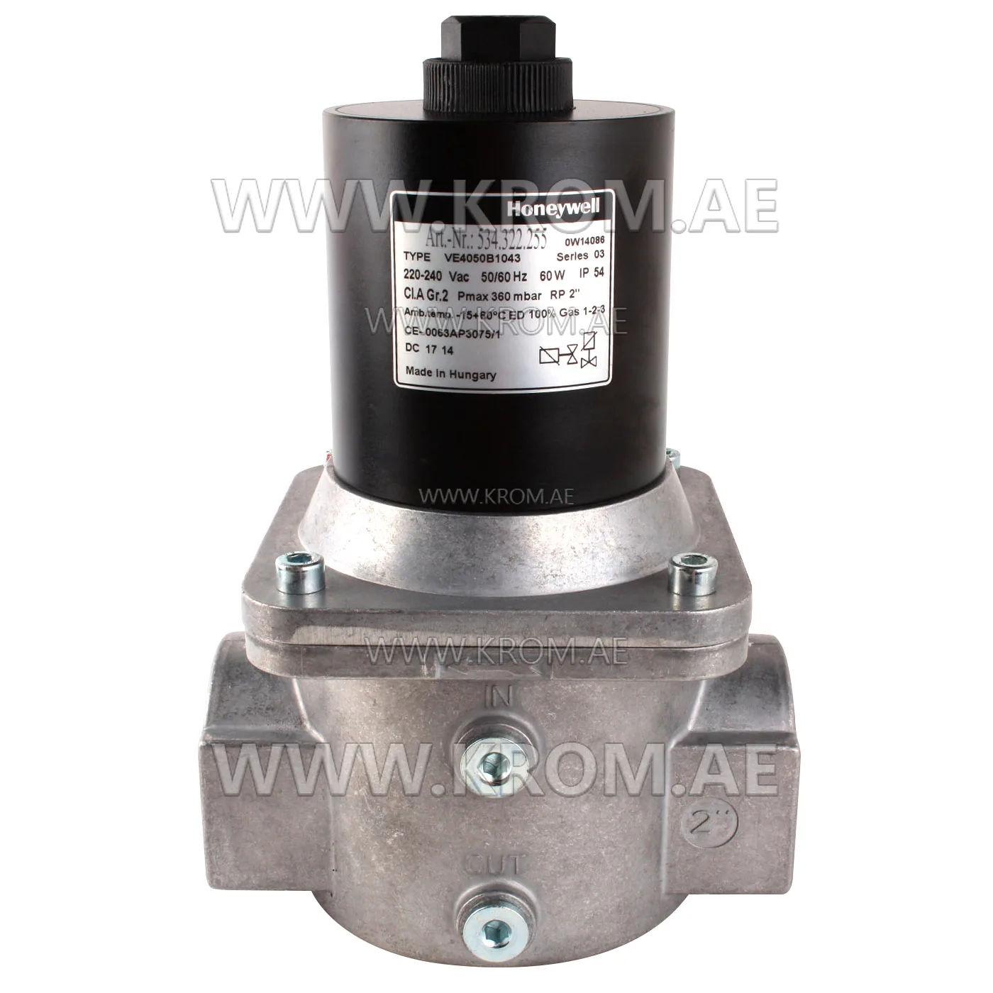 Honeywell VE4050B1043 solenoid valve 2"