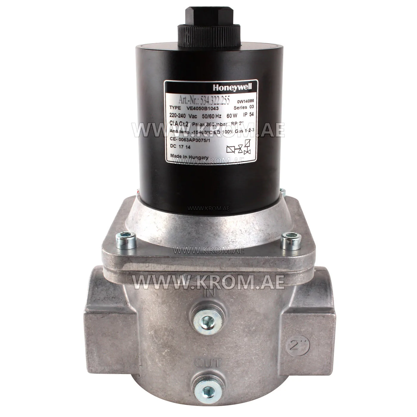 Honeywell VE4050B1043 solenoid valve 2"