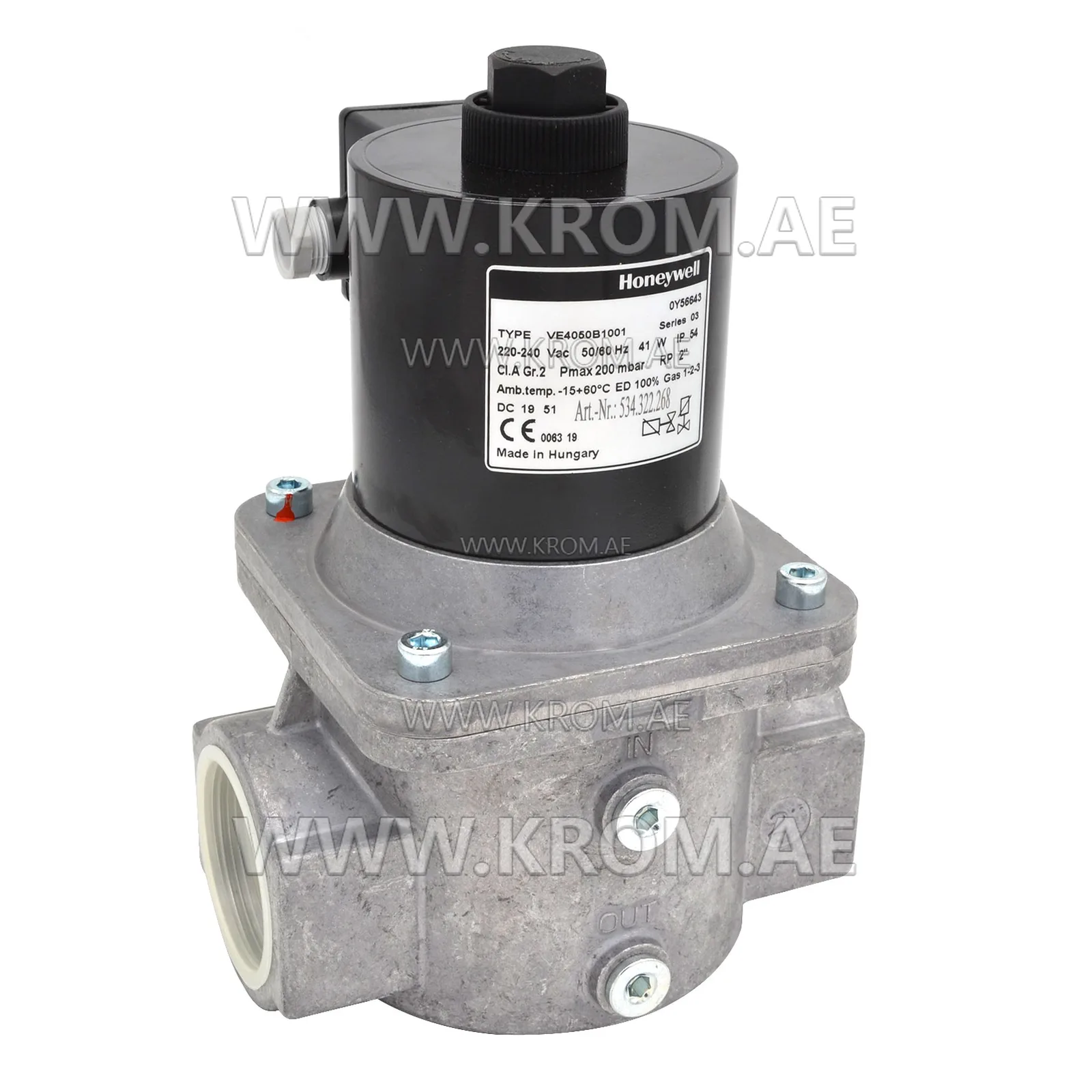 Honeywell VE4050B1001 solenoid valve 2"