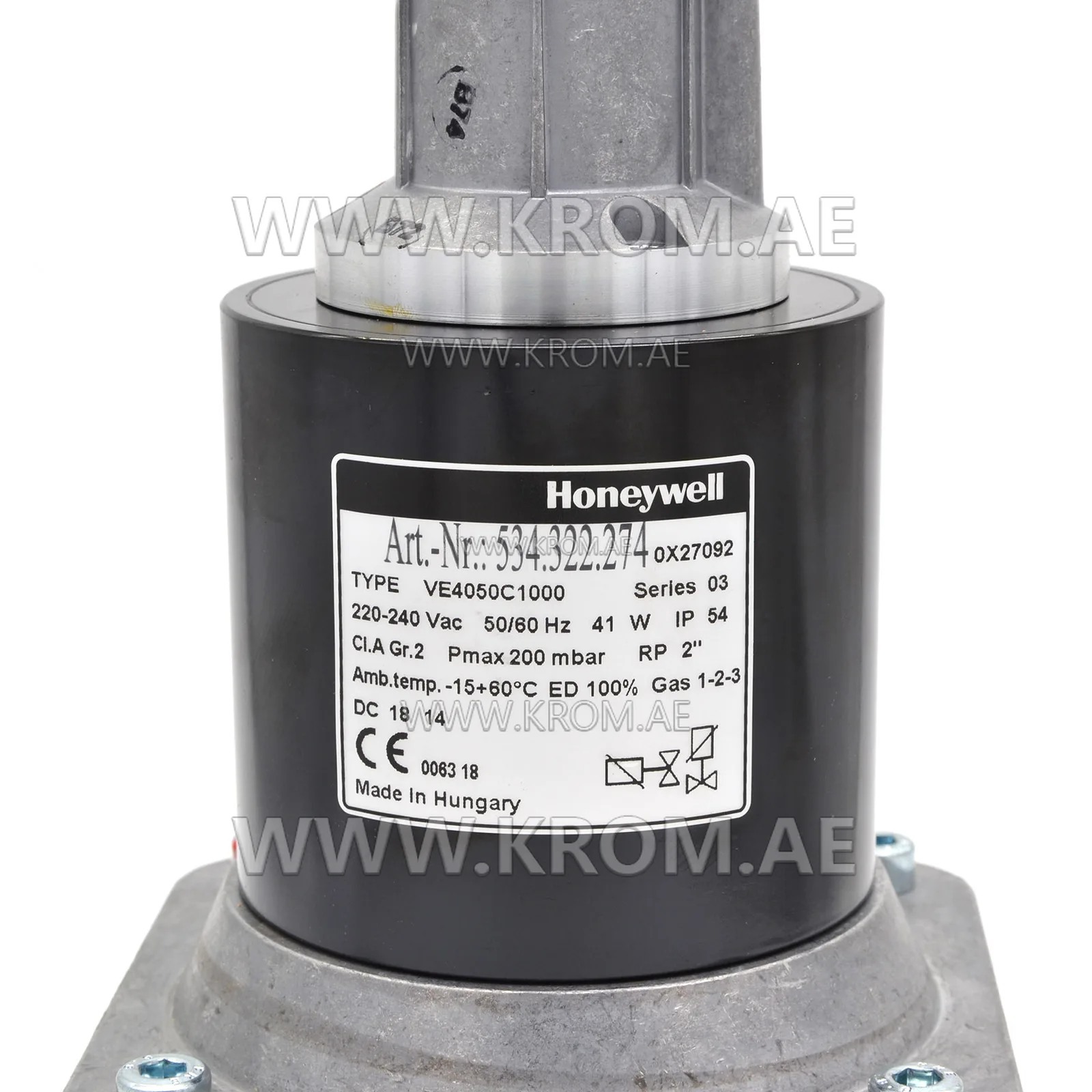 Honeywell VE4050C1000 solenoid valve 2"