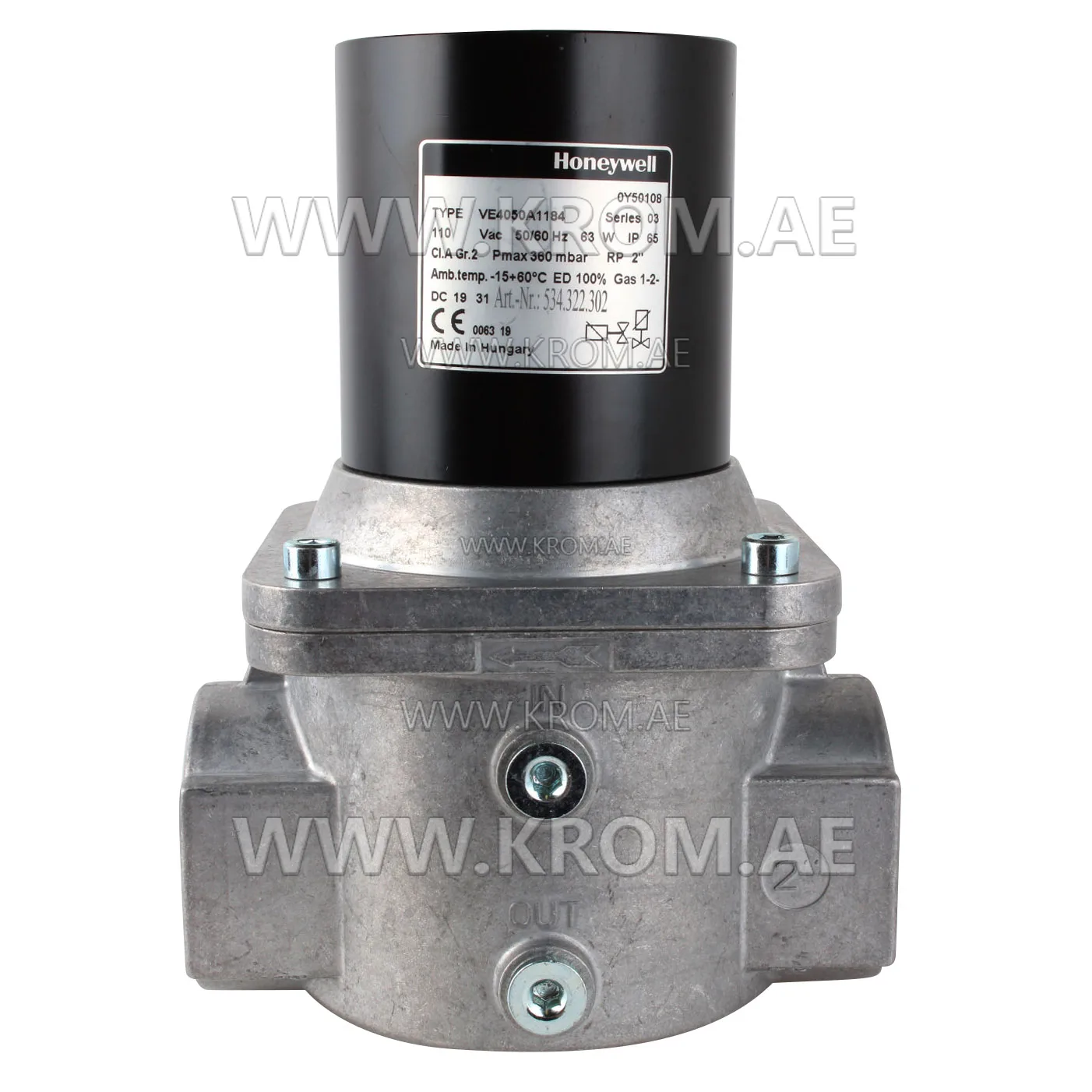 Honeywell VE4050A1184 solenoid valve DN50