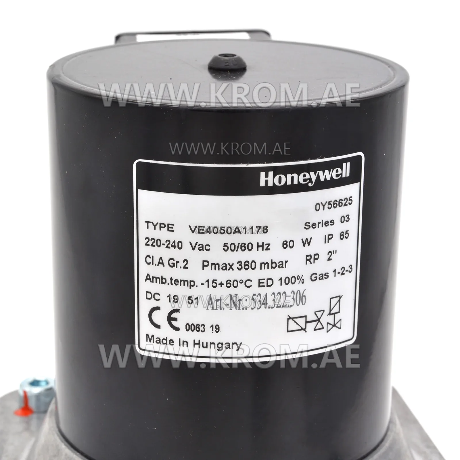 Honeywell VE4050A1176 solenoid valve DN50