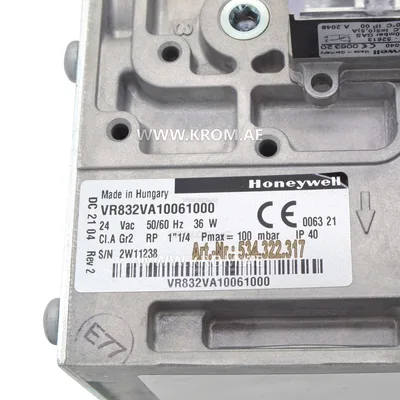 Honeywell VR832VA1006-1000 combination gas valve