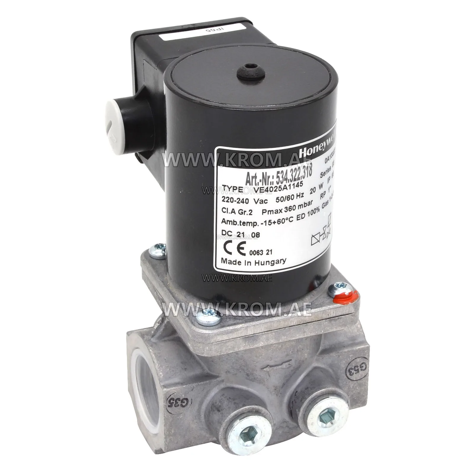 Honeywell VE4025A1145 solenoid valve DN25
