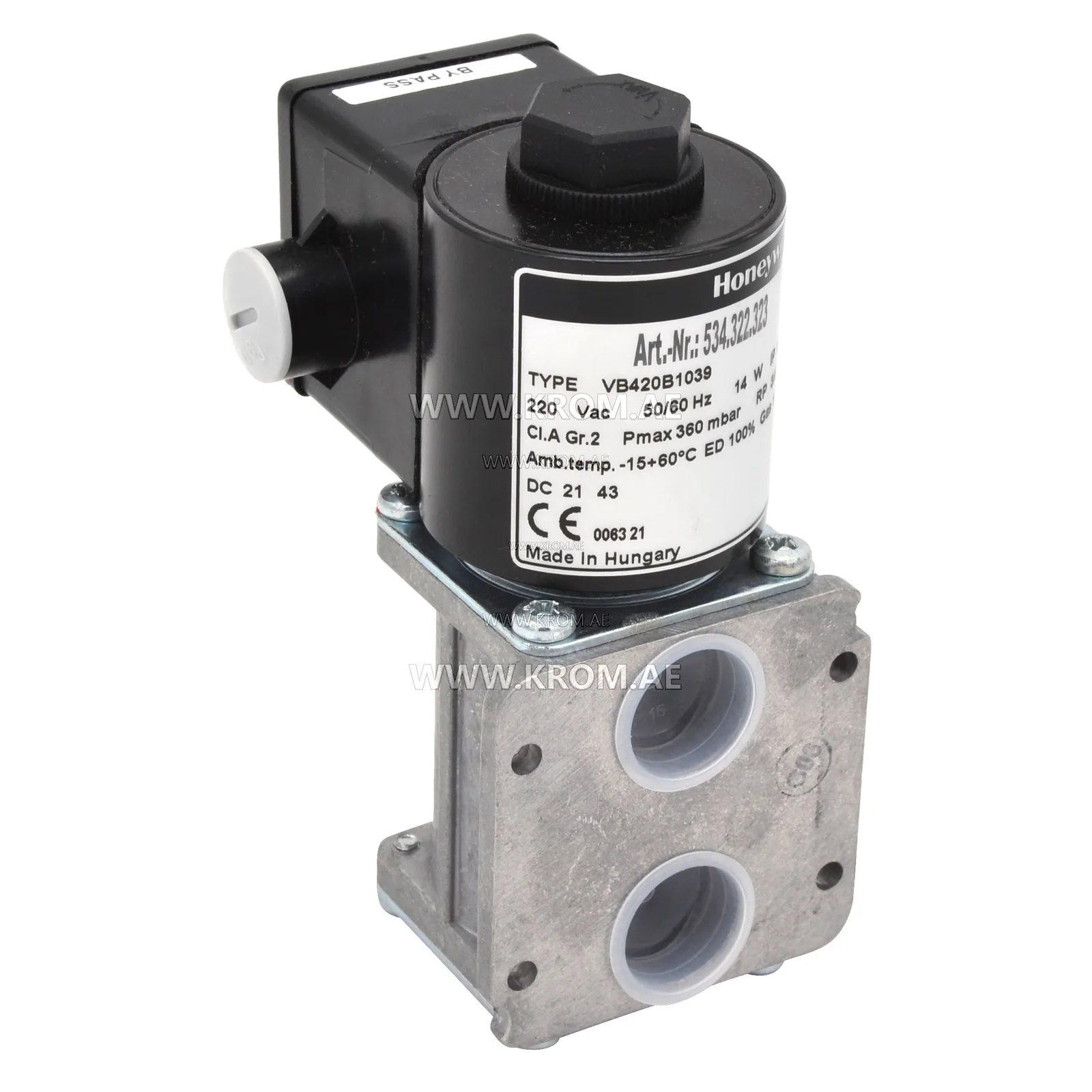 Honeywell VB420B1039 bypass valve DN20