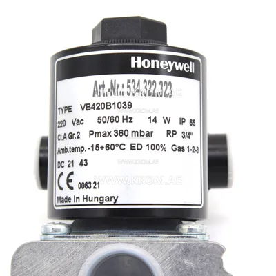 Honeywell VB420B1039 bypass valve DN20