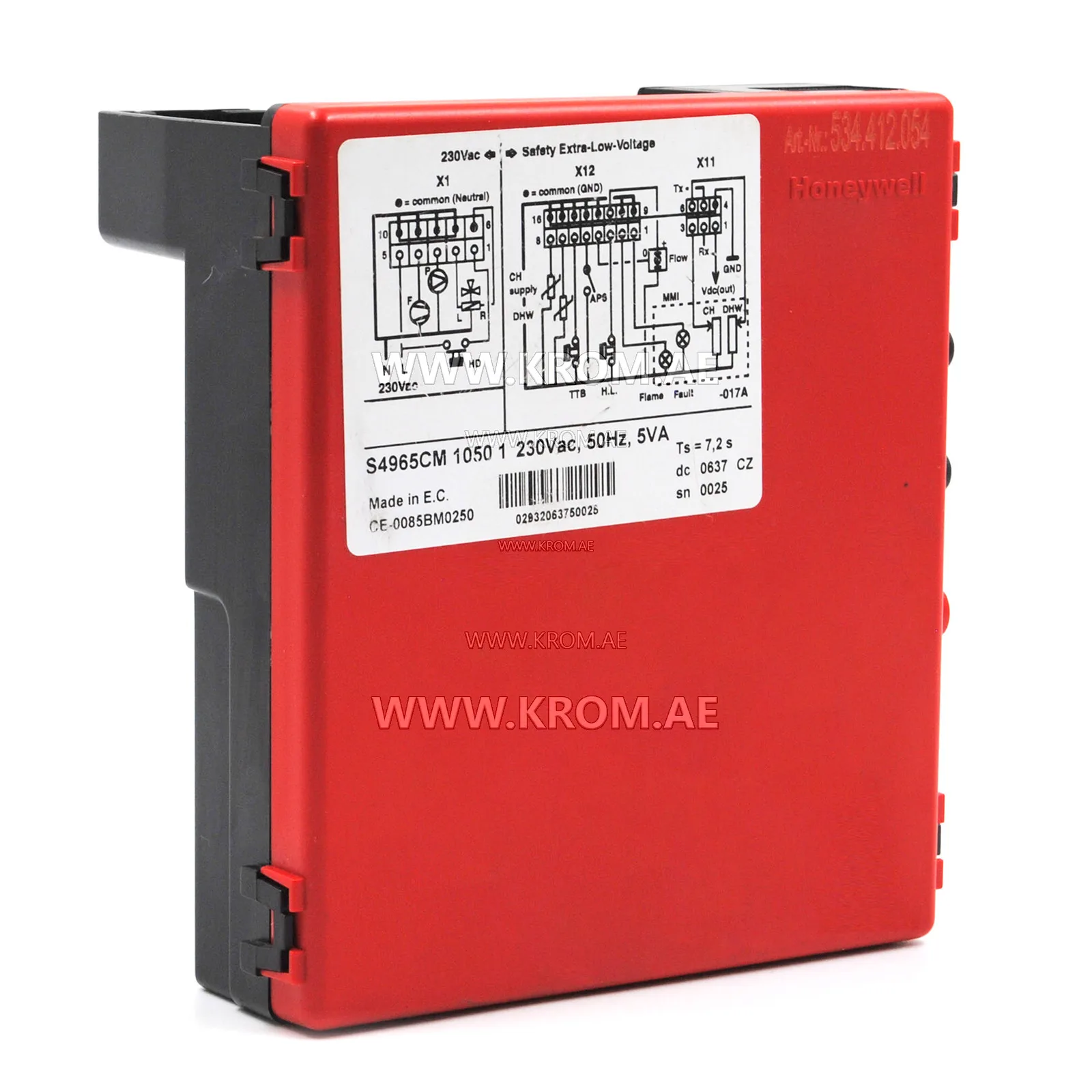Honeywell S4965CM1050 gas boiler control unit