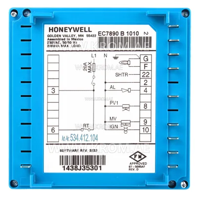 Honeywell EC7890B1010 burner control
