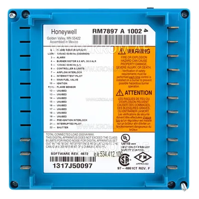 Honeywell RM7897A1002 burner control