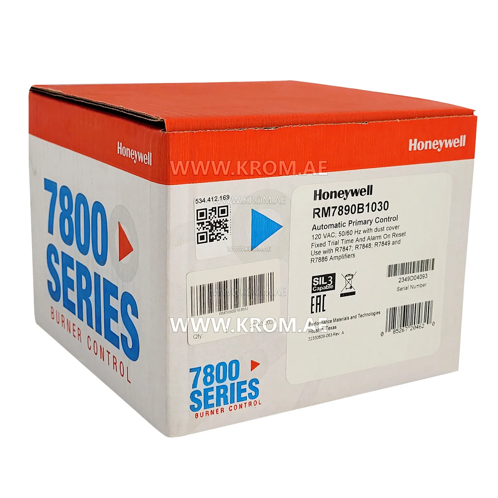 Honeywell RM7890B1030 burner control