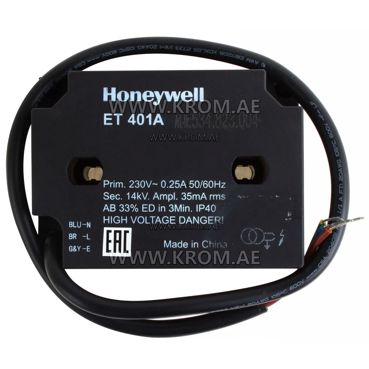 Honeywell ET401A ignition transformer
