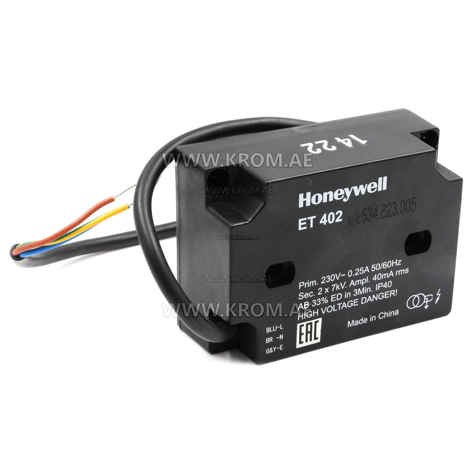 Honeywell ET402 ignition transformer
