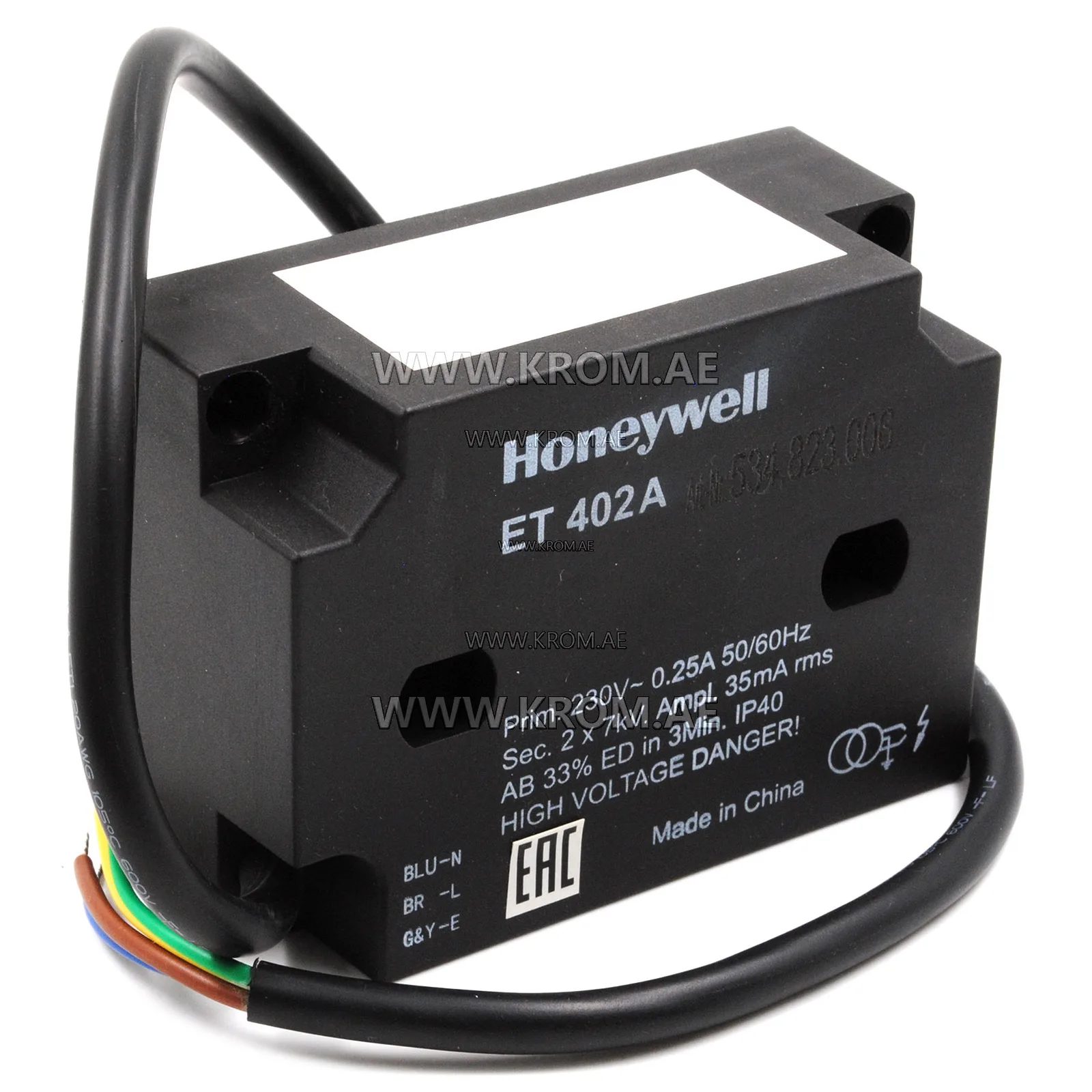 Honeywell ET402A ignition transformer