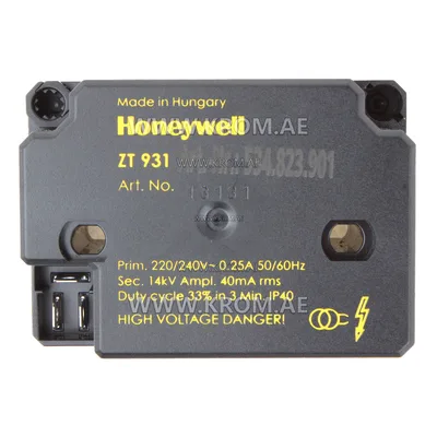 Honeywell ZT931 1MM 220V, 13131, ignition transformer