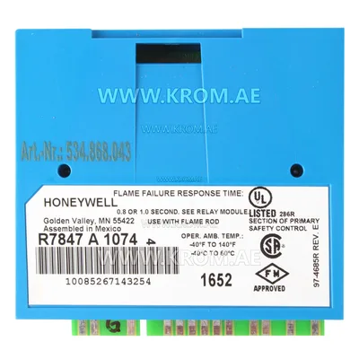 Honeywell R7847A1074 rectification flame amplifier 0.8/1.0s