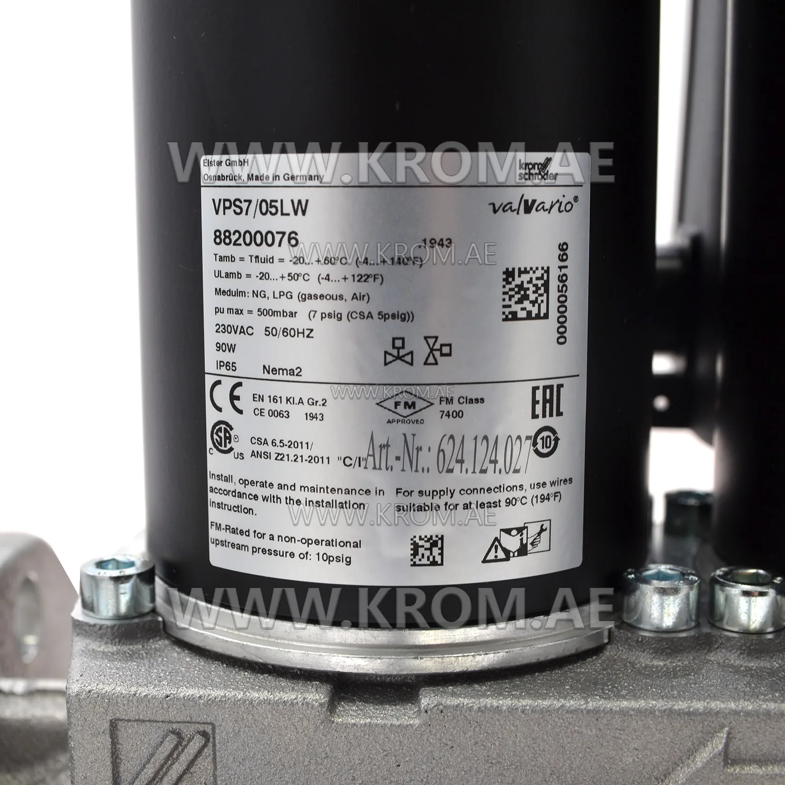 Kromschroder 88205052 VCS780F05NLWR3E/PPPP/PPEP valve block