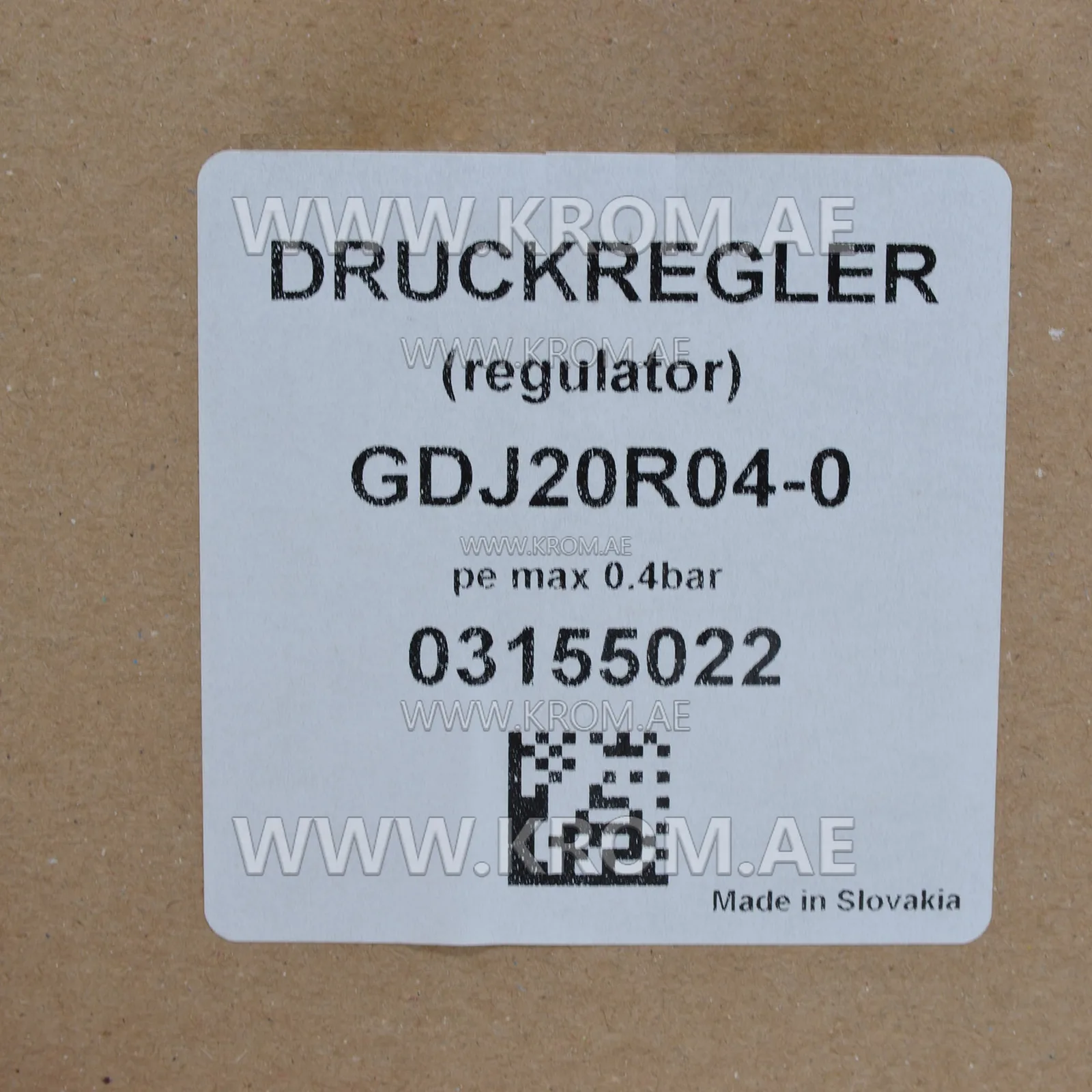 Kromschroeder 03155022 GDJ20R04-0 pressure regulator