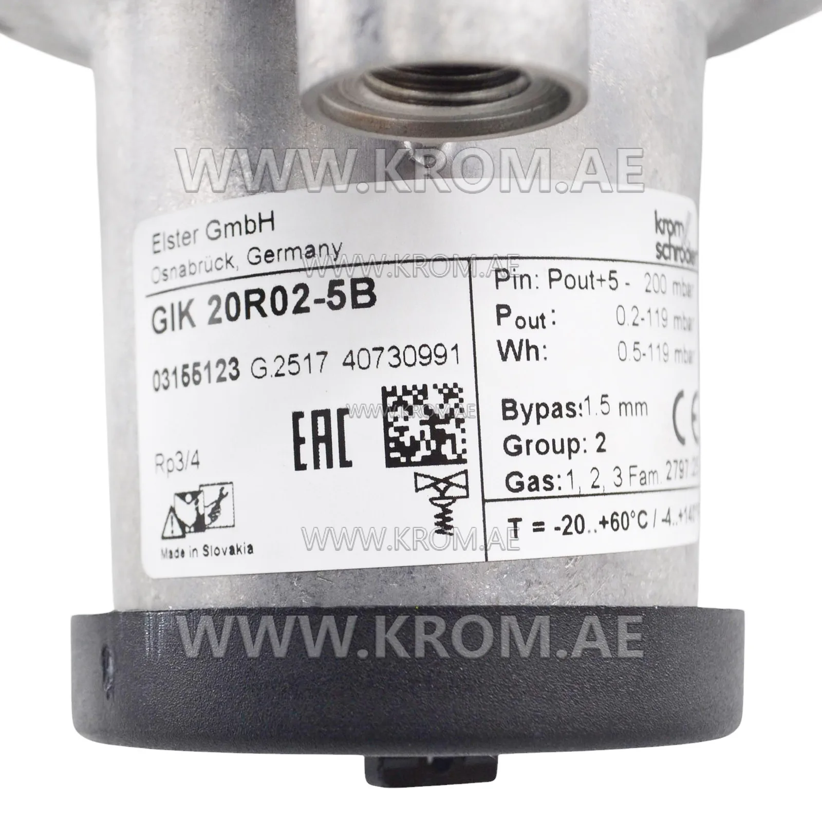 Kromschroeder 03155123 GIK20R02-5B air/gas ratio control