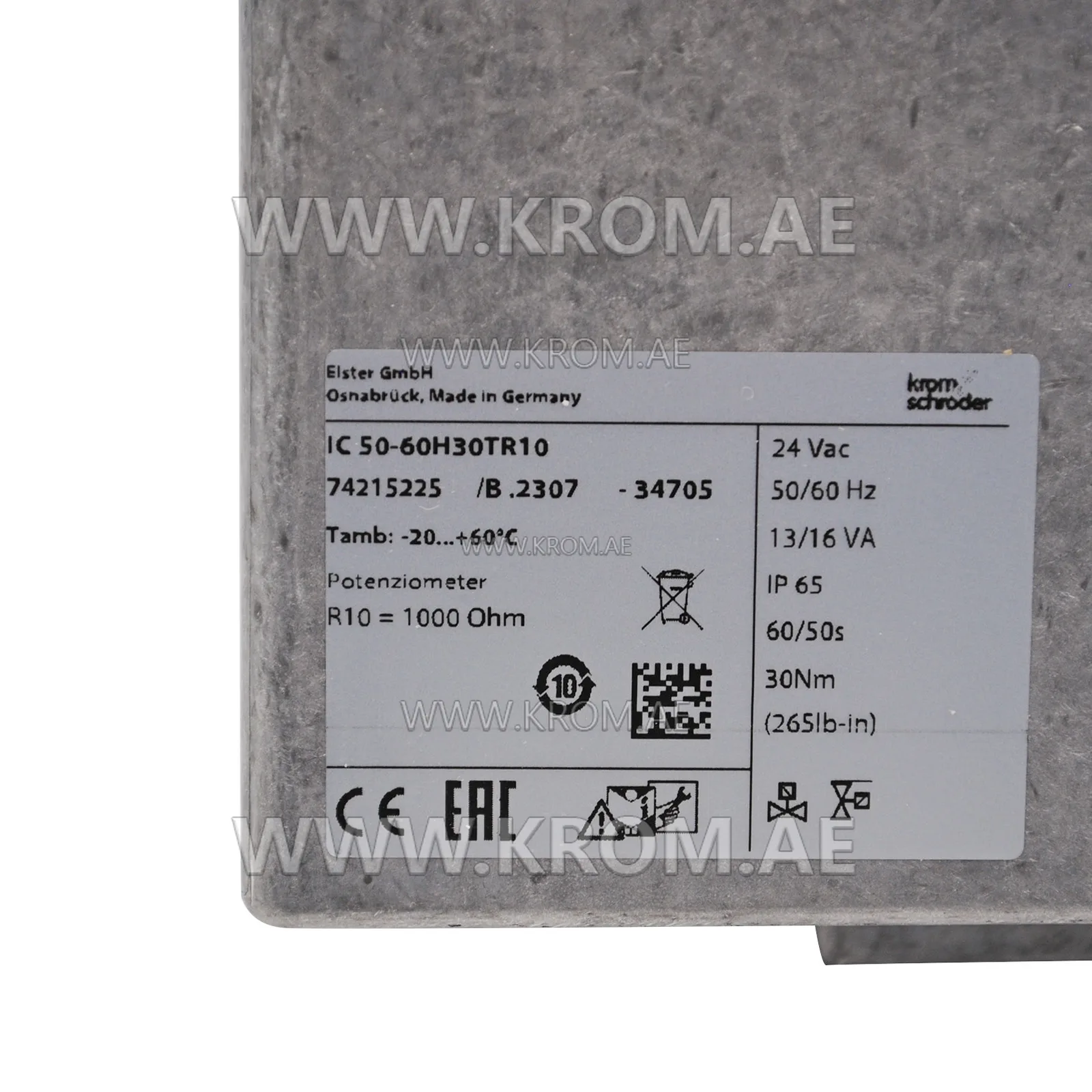 مشغل Kromschroeder IC50-60H30TR10 (74215225)