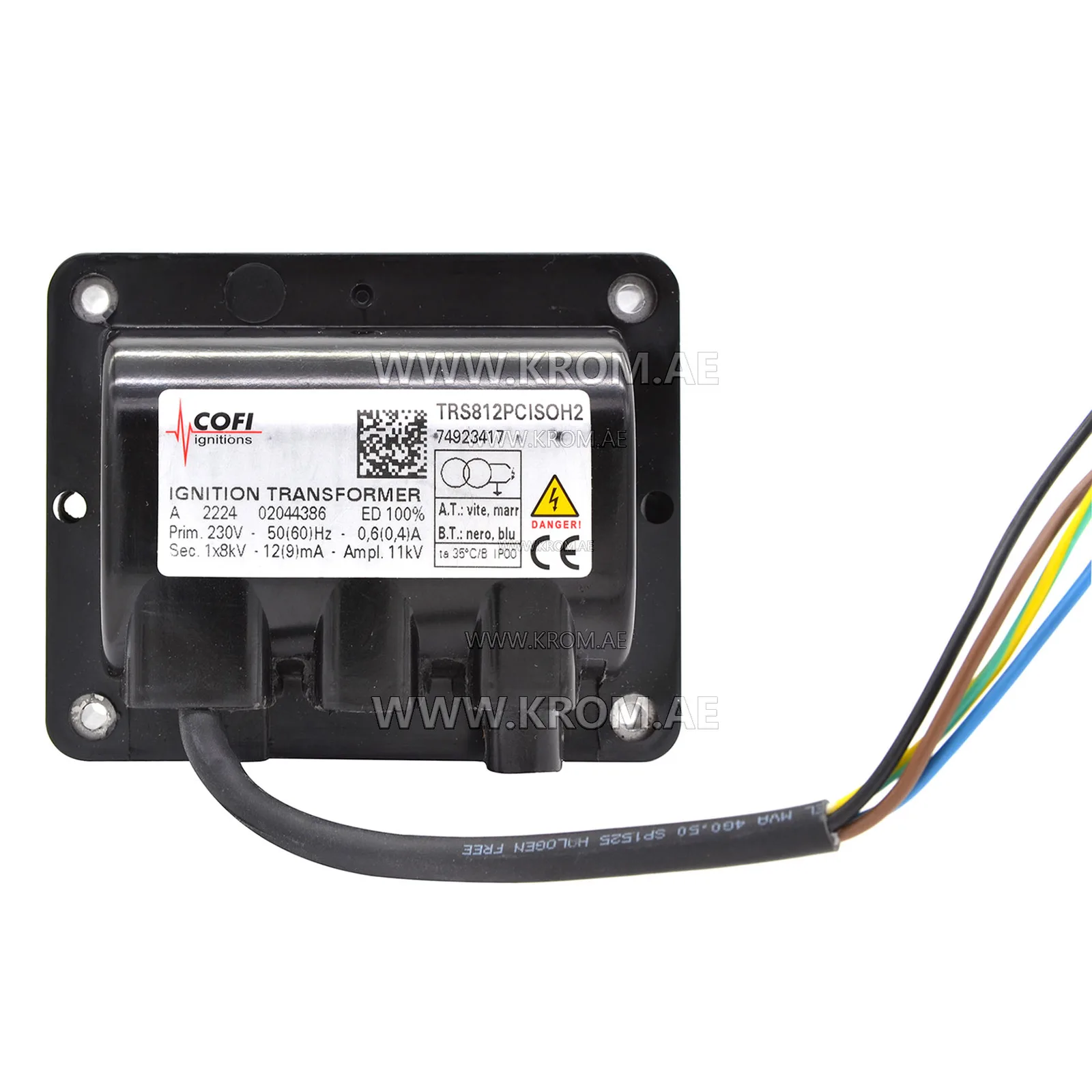 Kromschroeder TZI8-12/100WZ, TRS812PCISOH2 (74923417) ignition transformer