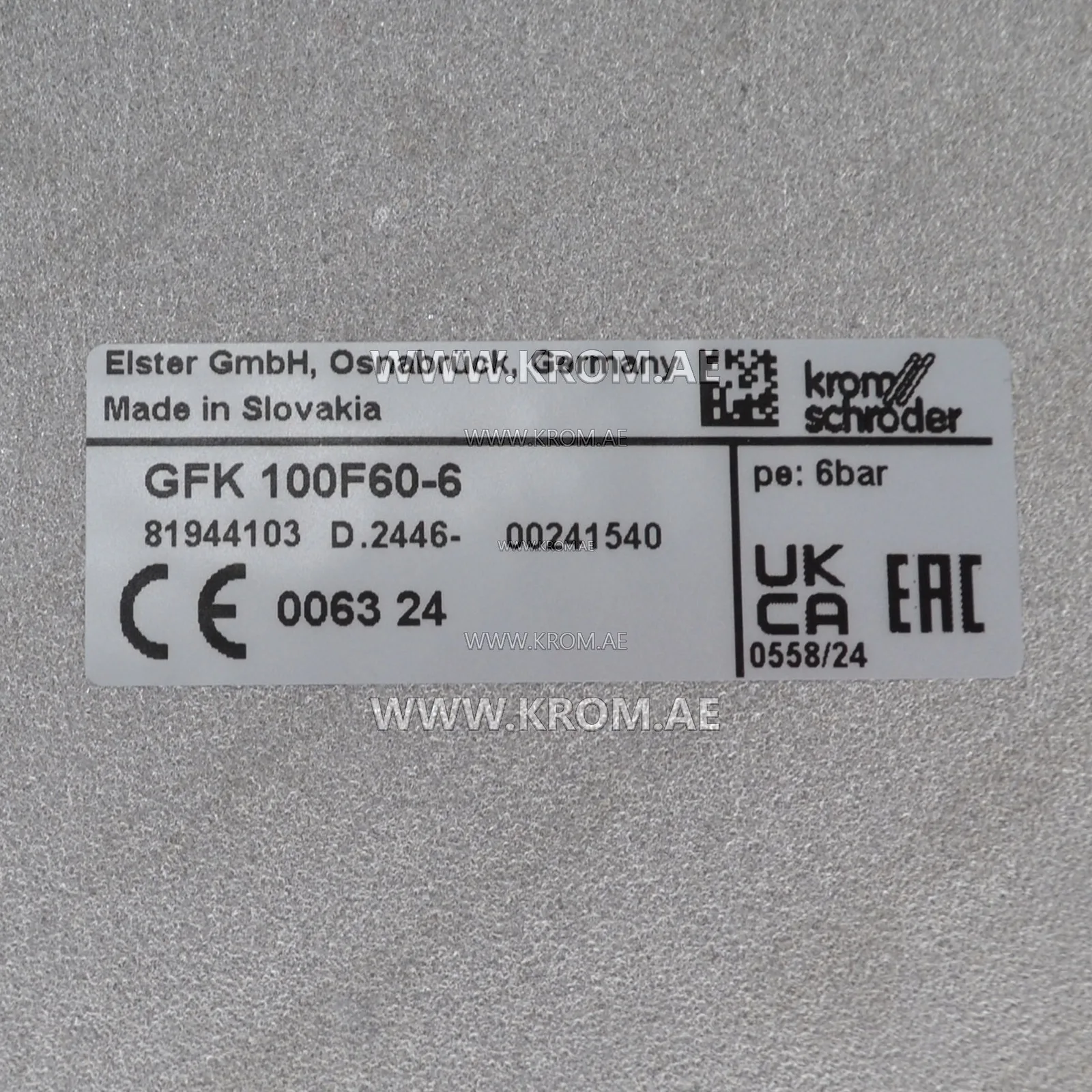 Kromschroeder GFK100F60-6 (81944103) gas filter