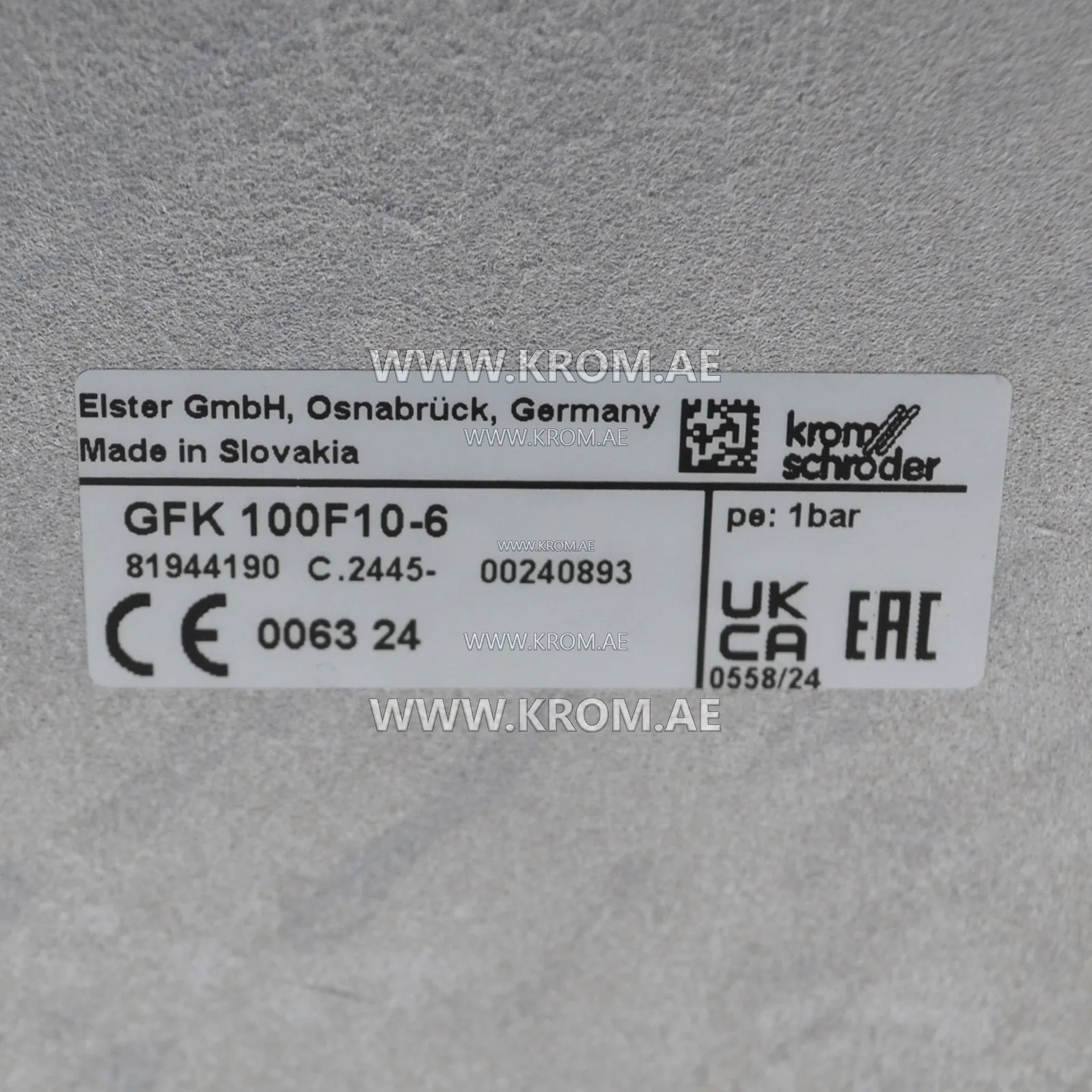 Kromschroeder GFK100F10-6 (81944190) gas filter