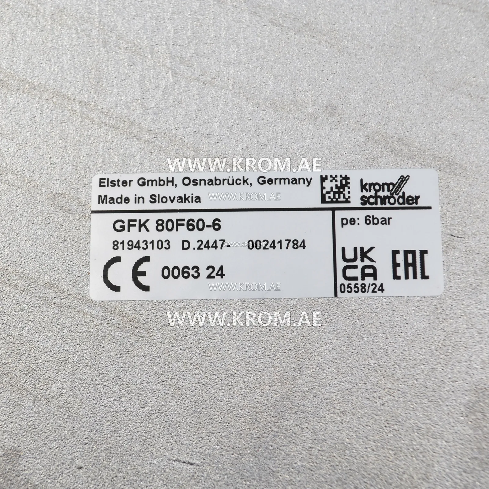 Kromschroeder GFK80F60-6 (81943103) gas filter