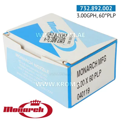 Monarch 3.00GPH, 60PLP nozzle