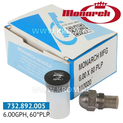 Monarch 6.00GPH, 60PLP nozzle