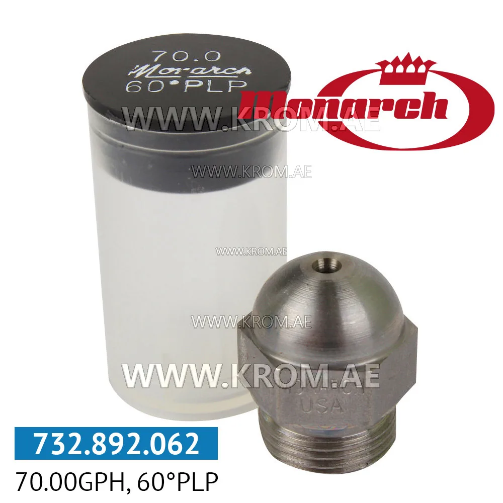 Monarch 70.00GPH, 60PLP nozzle