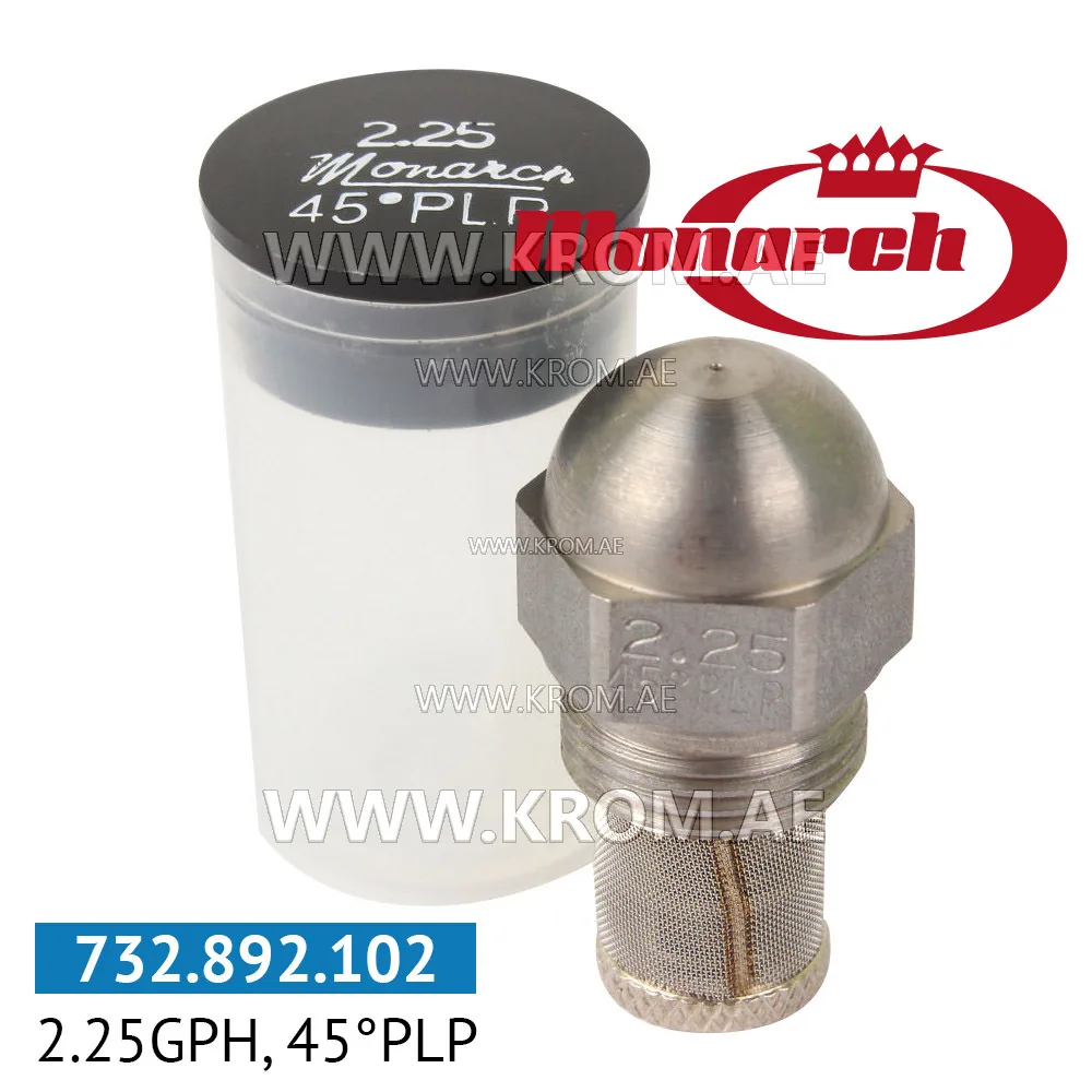 Monarch 2.25GPH, 45PLP nozzle