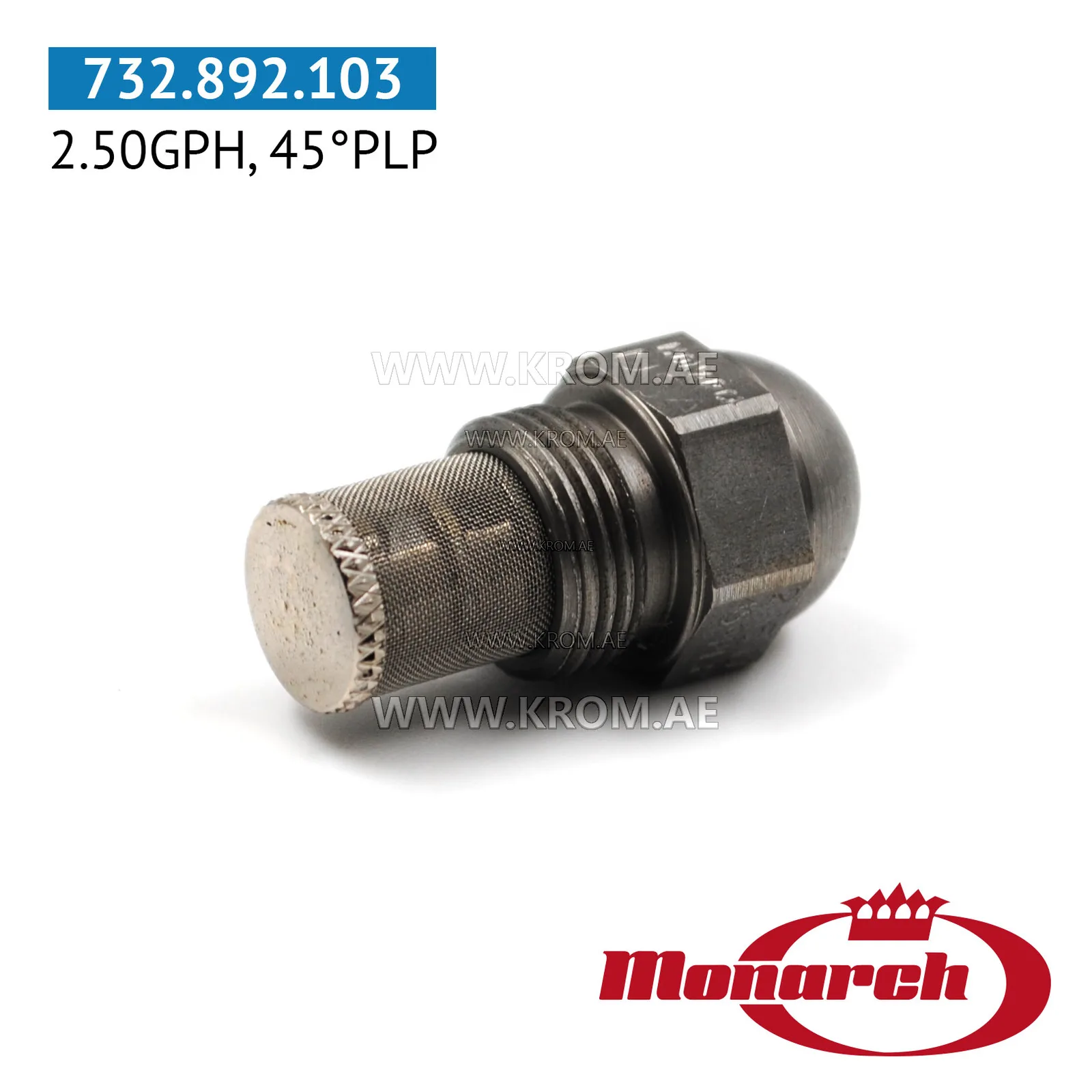 Monarch 2.50GPH, 45PLP nozzle