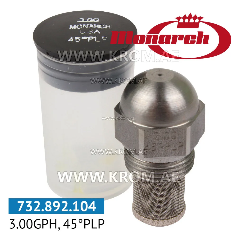 Monarch 3.00GPH, 45PLP nozzle