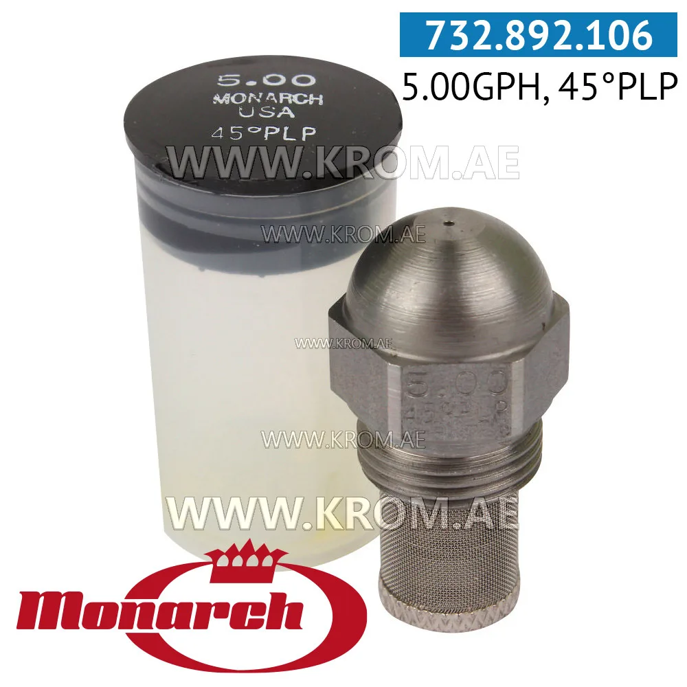 Monarch 5.00GPH, 45PLP nozzle