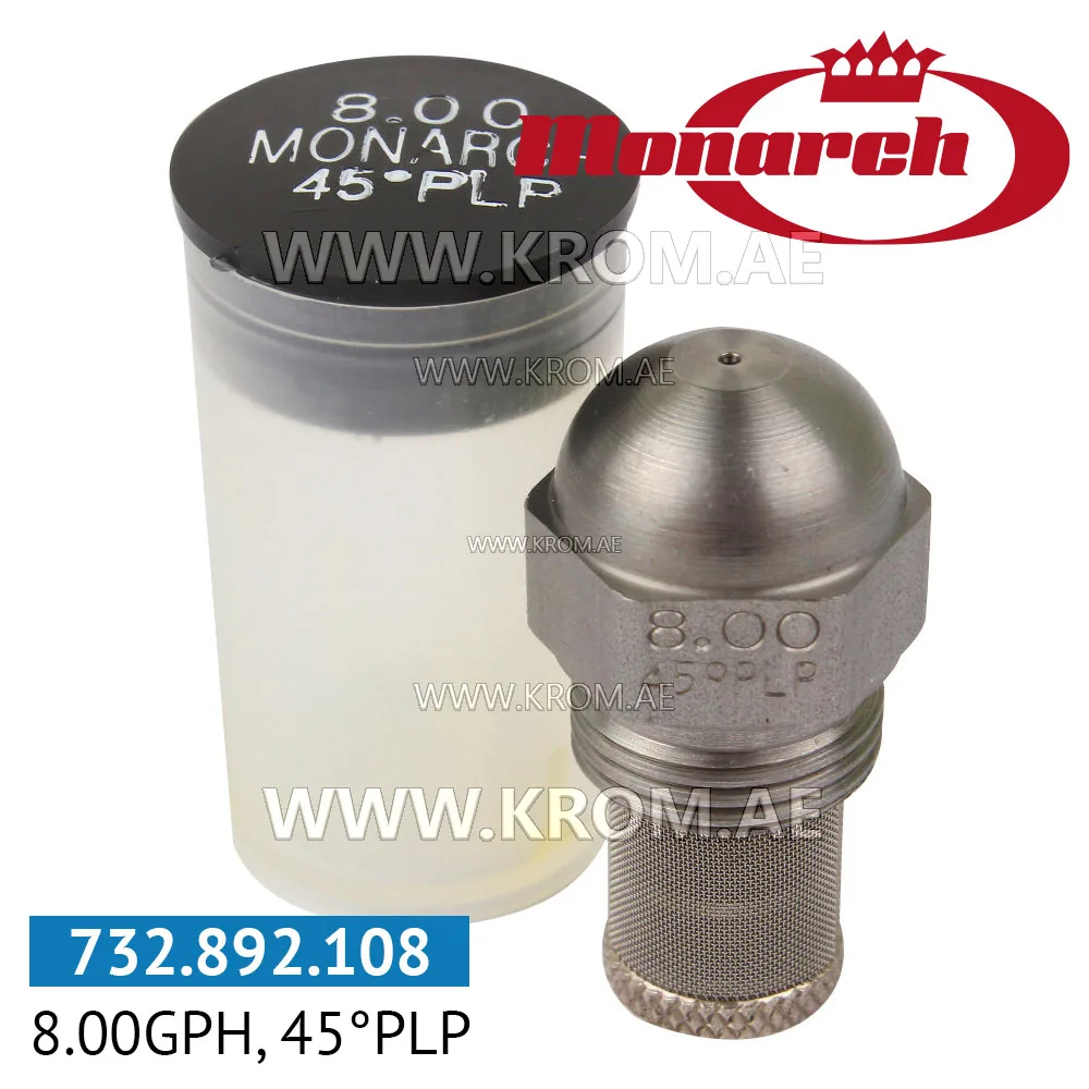 Monarch 8.00GPH, 45PLP nozzle