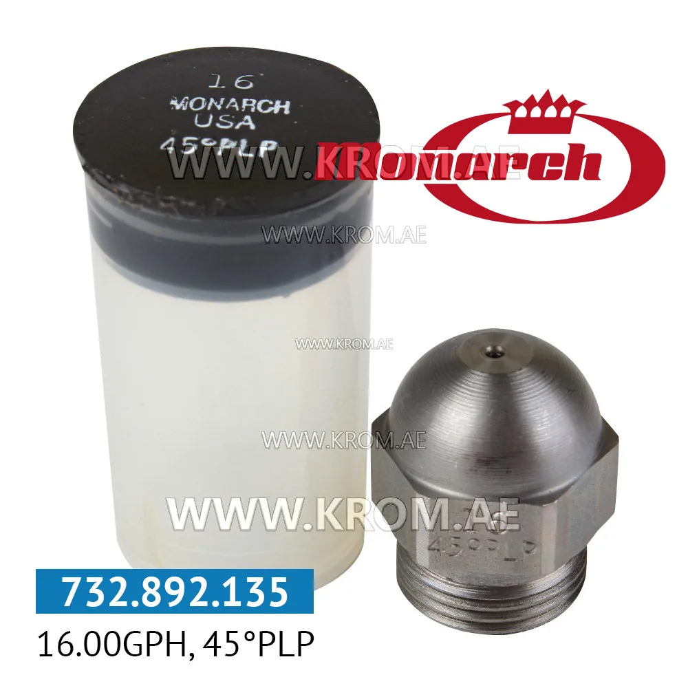 Monarch 16.00GPH, 45PLP nozzle