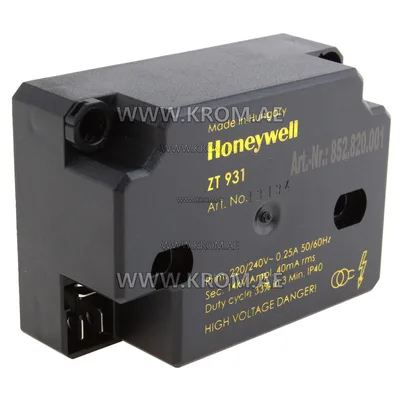 Honeywell ZT931 4MM 220V, 13134, ignition transformer