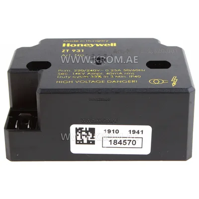 Honeywell ZT931 4MM 220V, 13134, ignition transformer